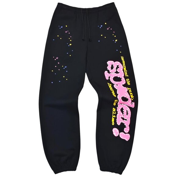 Sp5der P*NK V2 Sweatpants Black Pink | Spider Worldwide - Picture 1 of 4